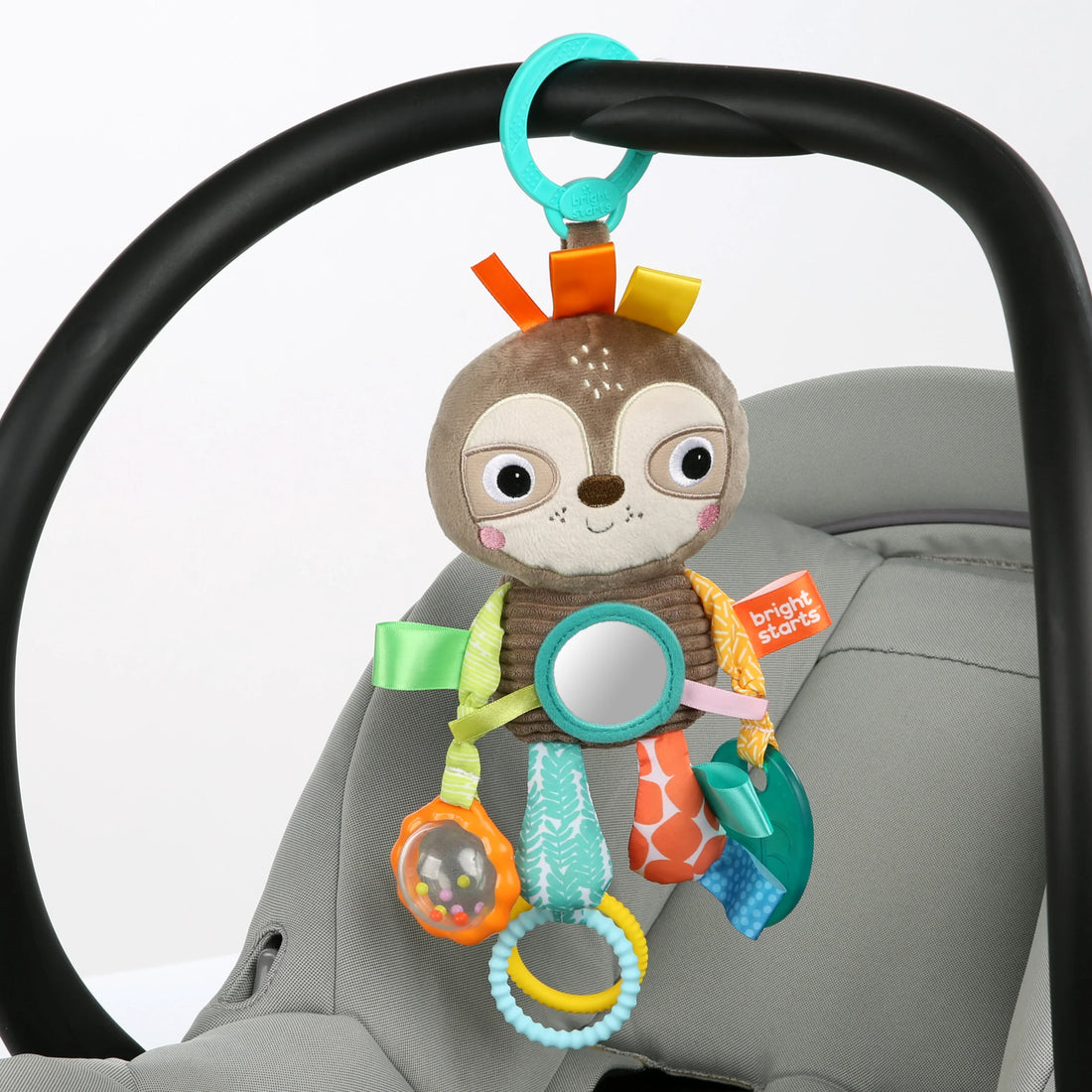 Bright Starts Playful Pals Take-Along Activity Toy, Sloth Crib Toy
