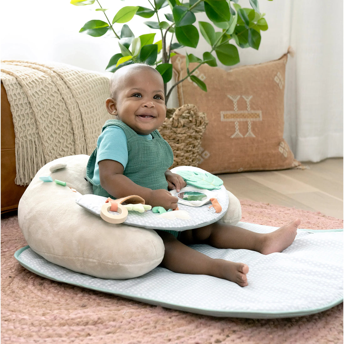 Ingenuity Cozy Prop 4-in-1 Sit Up & Prop Activity Mat - Nate Sit & Play