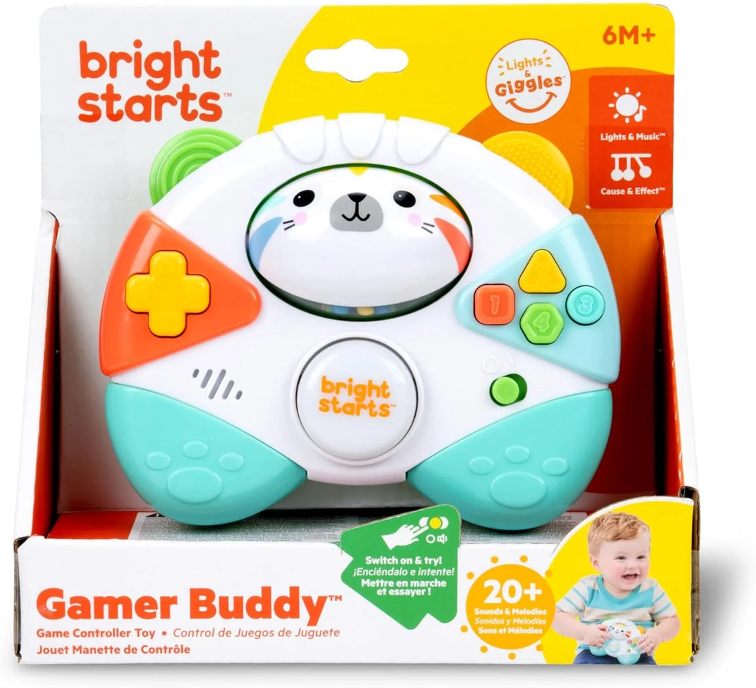 Bright Starts Gamer Buddy Baby Game Controller Toy, Tiger Musical Toy