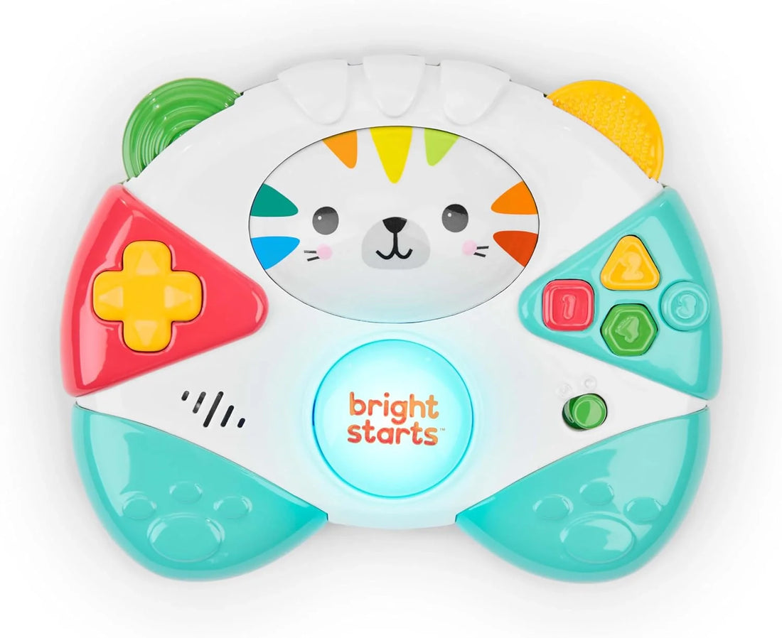 Bright Starts Gamer Buddy Baby Game Controller Toy, Tiger Musical Toy