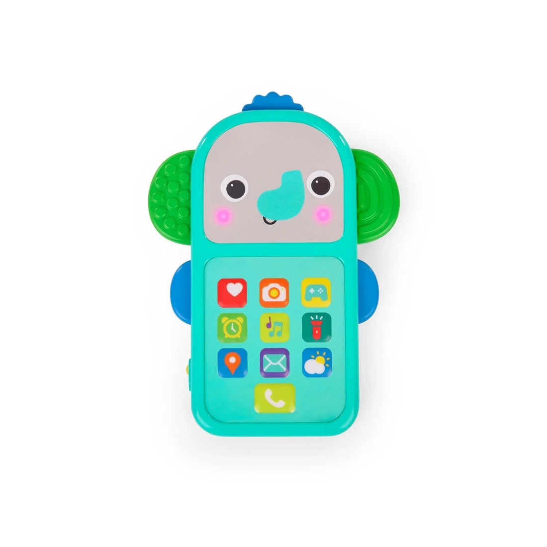Bright Starts Elephant Baby Phone Toy for Mini-Me Fun with Music and 20+ Sound Effects Musical Toy