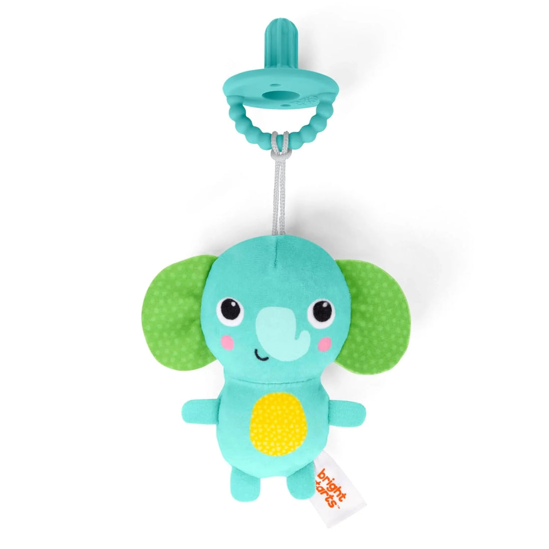 Bright Starts SootheMate Plush Elephant Teether Toy with Detachable Silicone Teether Teether