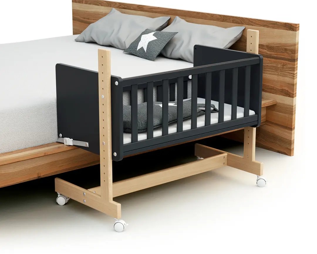 Webaby Comfort Graphite Grey and Beech Cradle | Prenatal, Babies, Nusring, Cybex, Avent Cradle