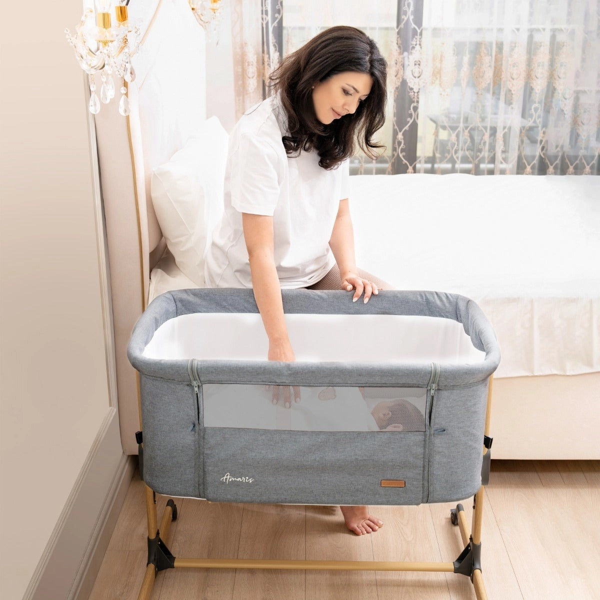 Kikkaboo Amaris Bedside Crib | Prenatal, Babies, Nusring, Cybex, Avent Bedside Crib