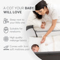 Kikkaboo Amaris Bedside Crib | Prenatal, Babies, Nusring, Cybex, Avent Bedside Crib