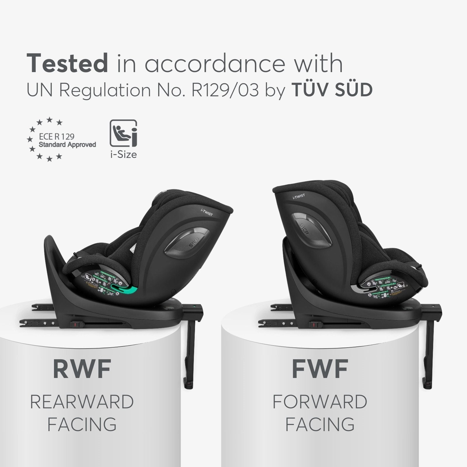 Kikkaboo I-Twist Black Car Seat I-Size 40-150cm | Prenatal, Babies, Nusring, Cybex, Avent Car Seat