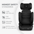 Kikkaboo I-Stand Black Car Seat I-Size 100-150cm | Prenatal, Babies, Nusring, Cybex, Avent Car Seat