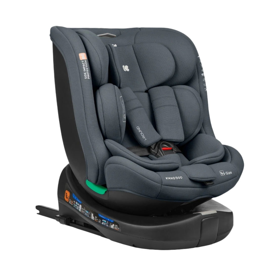 Kikkaboo I-Round Dark Grey Car Seat I-Size (40-150 Cm) Group 0123 USA, Lebanon