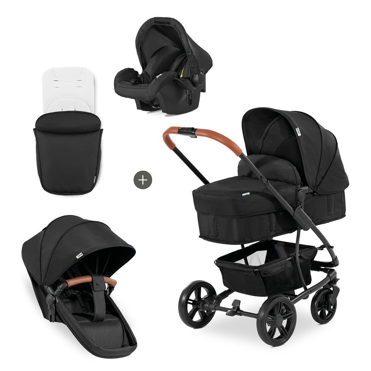 hauck stroller lift up 4 Hauck Pacific 4 Shop N Drive Stroller Combo - Caviar