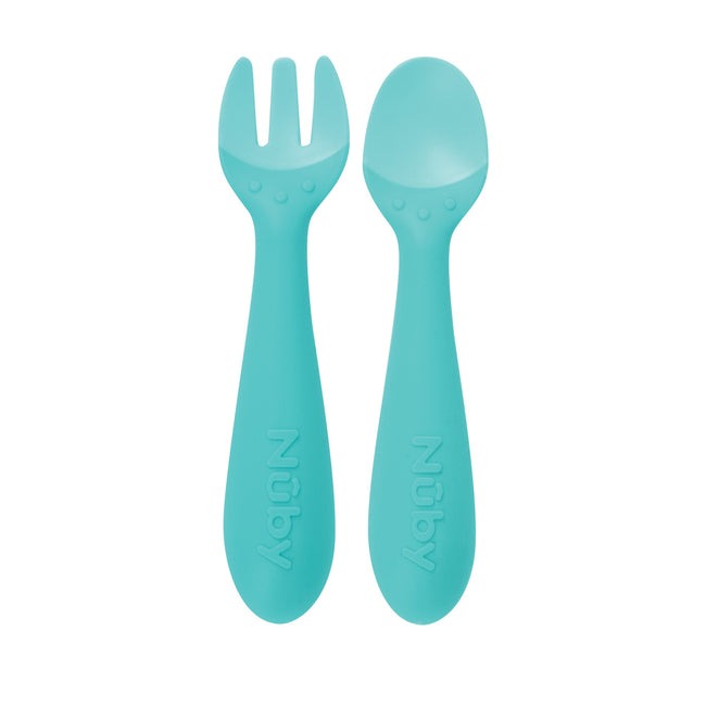 Nuby Silicone Baby Spoon Fork Feeding Set Toddler Training Pack of 2 | Prenatal, Babies, Nusring, Cybex, Avent Utensil