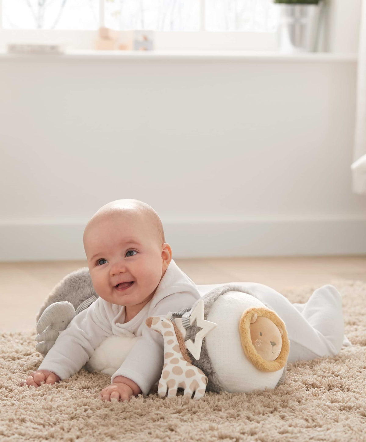 Mamas & Papas Welcome To The World Elephant Tummy Time Roll - Grey | Prenatal, Babies, Nusring, Cybex, Avent Tummy Time Mat