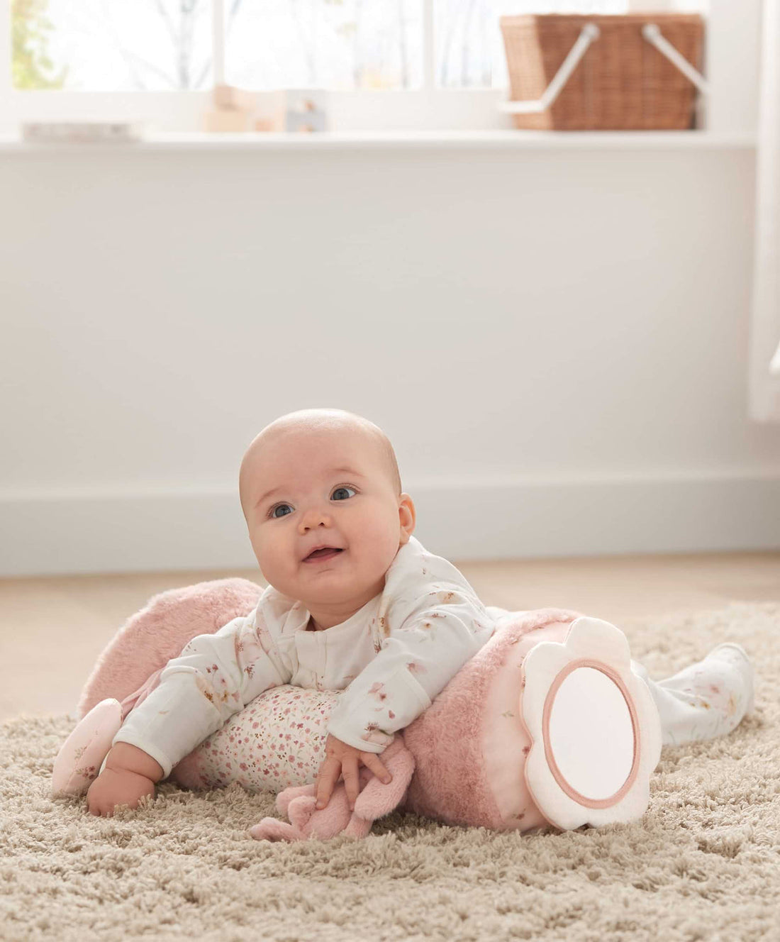 Mamas & Papas Welcome To The World Bunny Tummy Time Roll - Pink | Prenatal, Babies, Nusring, Cybex, Avent Tummy Time Mat