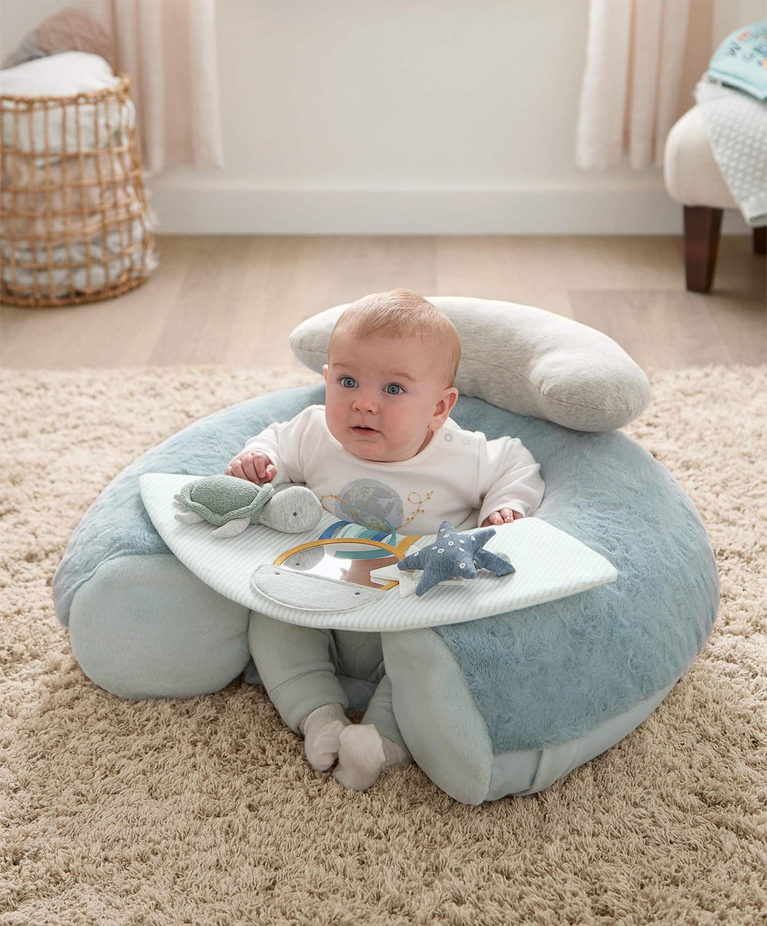 Mamas & Papas Welcome To The World Sit & Play Under The Sea Interactive Seat - Blue | Prenatal, Babies, Nusring, Cybex, Avent Playmat & Gym