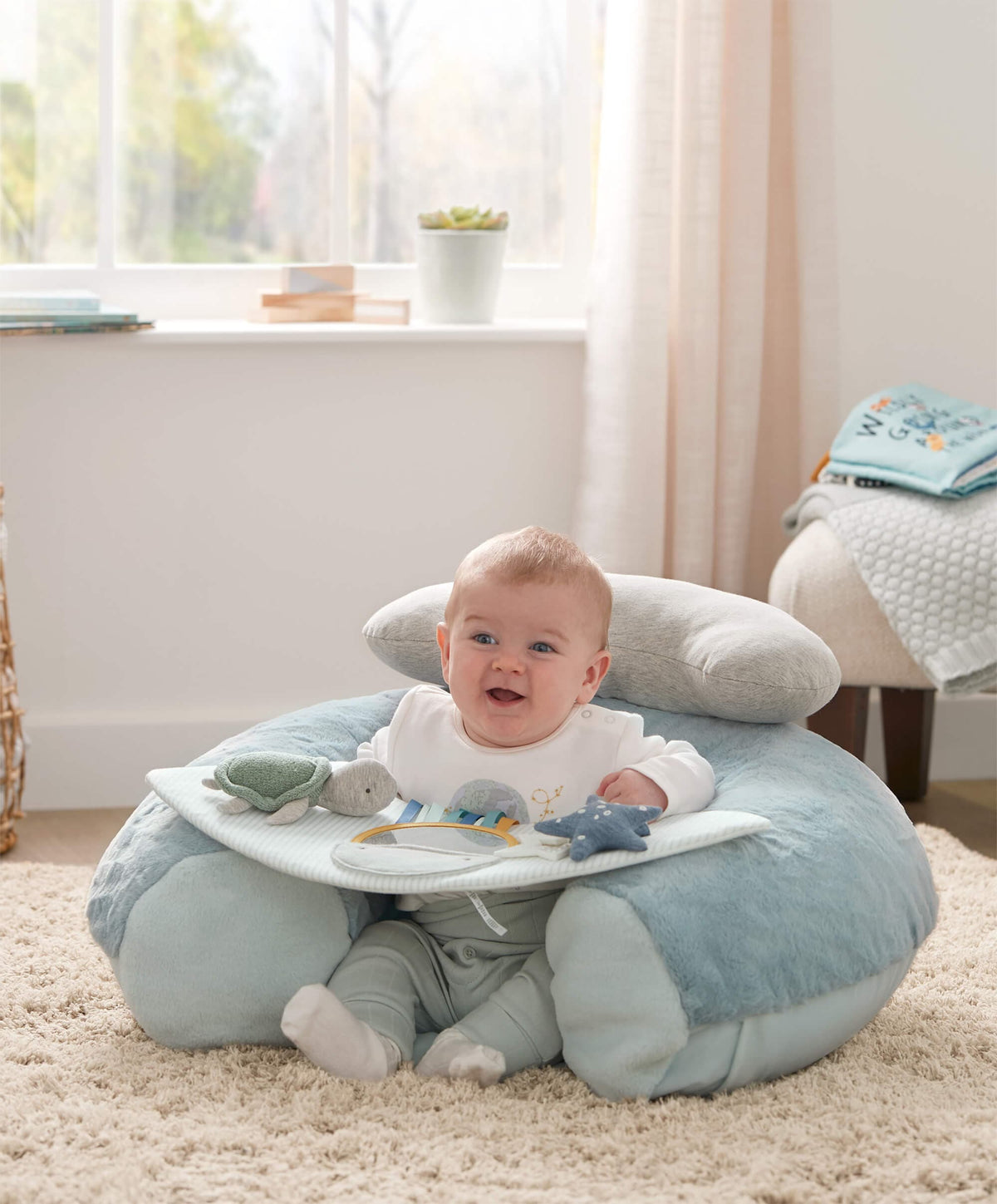 Mamas & Papas Welcome To The World Sit & Play Under The Sea Interactive Seat - Blue | Prenatal, Babies, Nusring, Cybex, Avent Playmat & Gym
