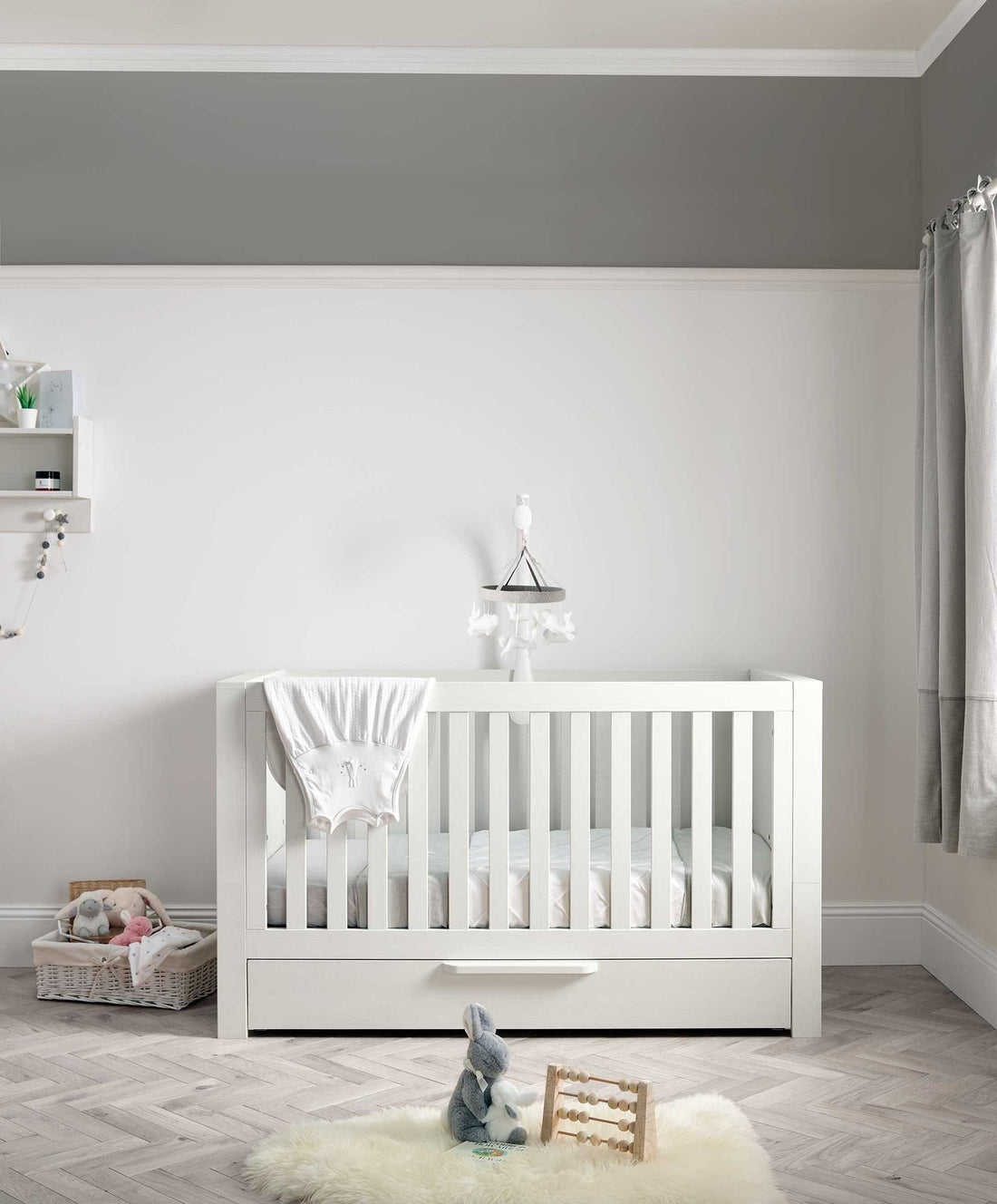 Mamas & Papas Franklin Cotbed - White Wash | Prenatal, Babies, Nusring, Cybex, Avent Cot