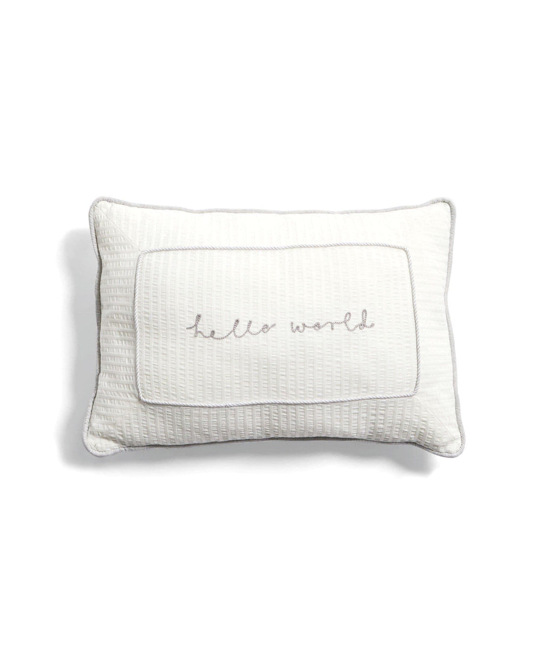 Mamas & Papas Welcome To The World Cushion - White/Grey | Prenatal, Babies, Nusring, Cybex, Avent Nursery Decor