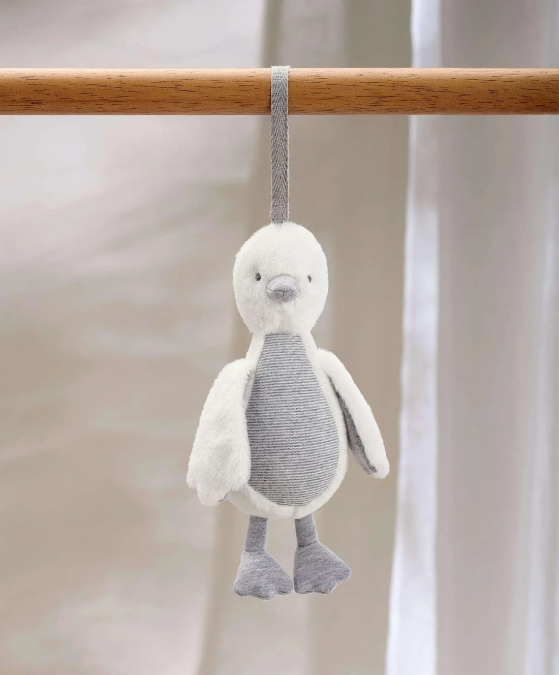 Mamas & Papas Welcome To The World Chime Duck Travel Toy - Grey | Prenatal, Babies, Nusring, Cybex, Avent Plush & Soft Toy