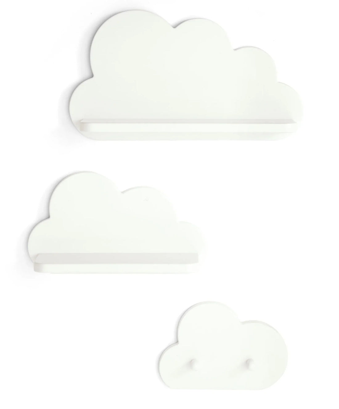 Mamas & Papas White Cloud Shelves and Coat Hook Set Shelf