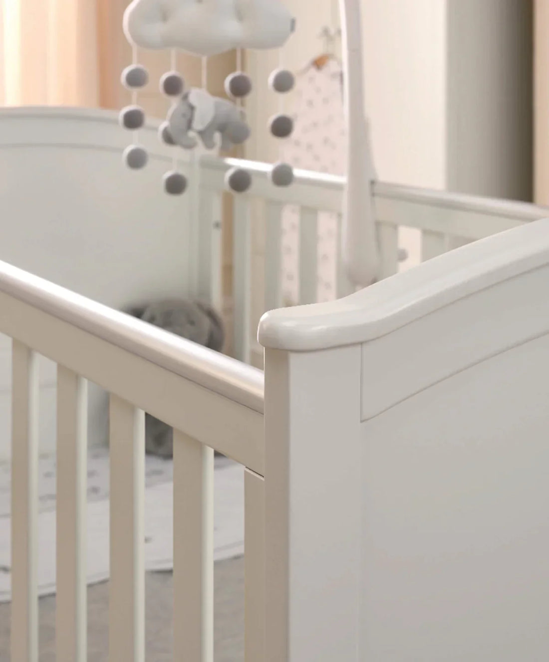 Mamas & Papas Flyn Cotbed - White Cot Bed