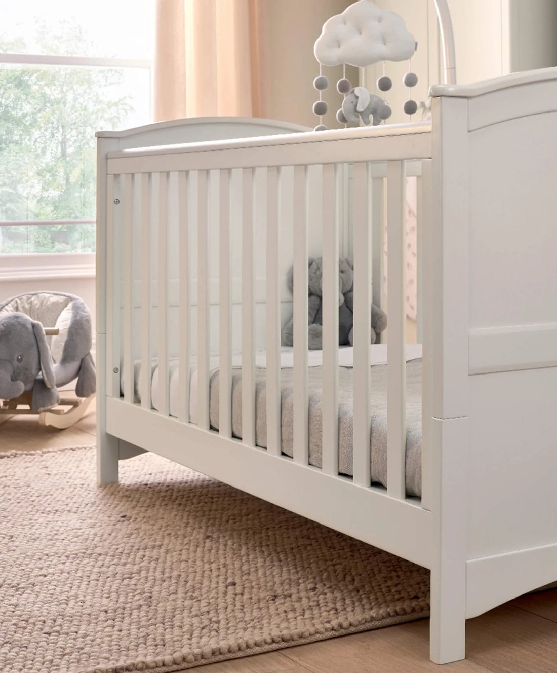 Mamas & Papas Flyn Cotbed - White Cot Bed