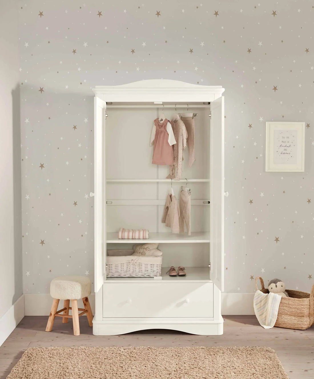 Mamas & Papas Flyn Wardrobe - White Wardrobe