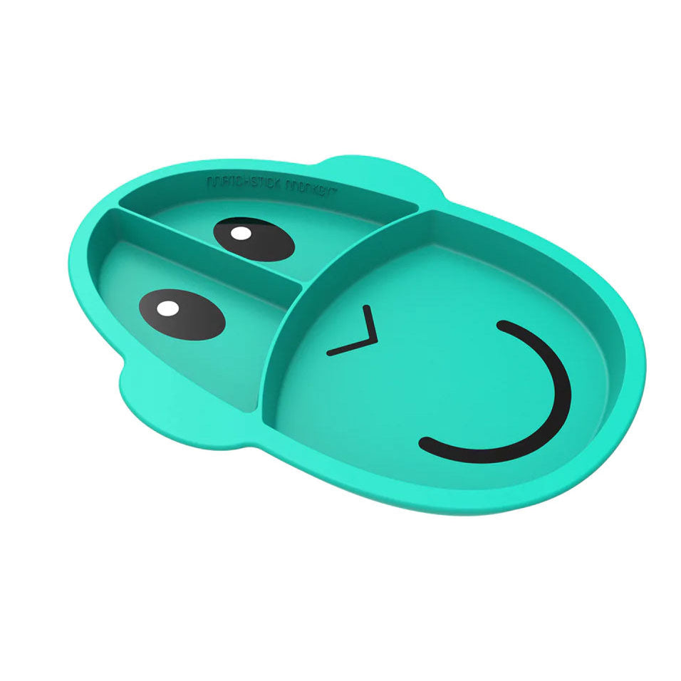 Matchstick Monkey Learning To Eat Plate With Silicone Divider | Prenatal, Babies, Nusring, Cybex, Avent Plate