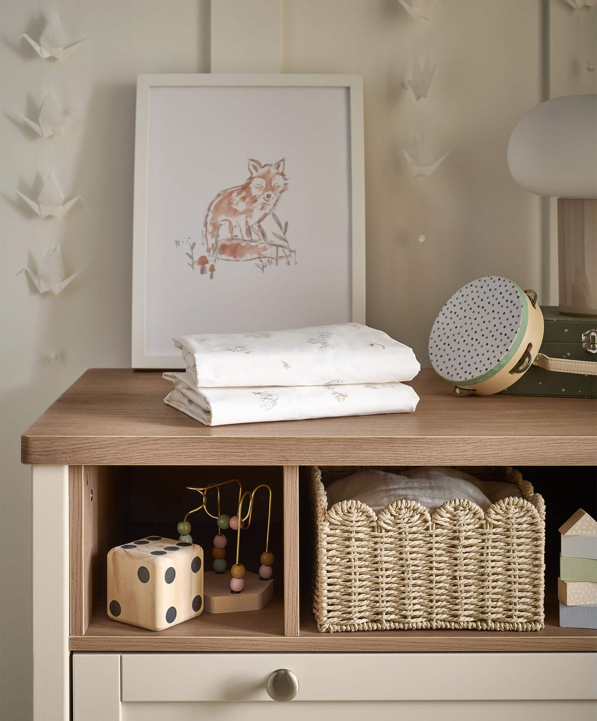 Mamas & Papas Welcome To The World Seedling Cotbed Fitted Sheets Bunny/Fox Pack of 2 | Prenatal, Babies, Nusring, Cybex, Avent Nursery Bedding