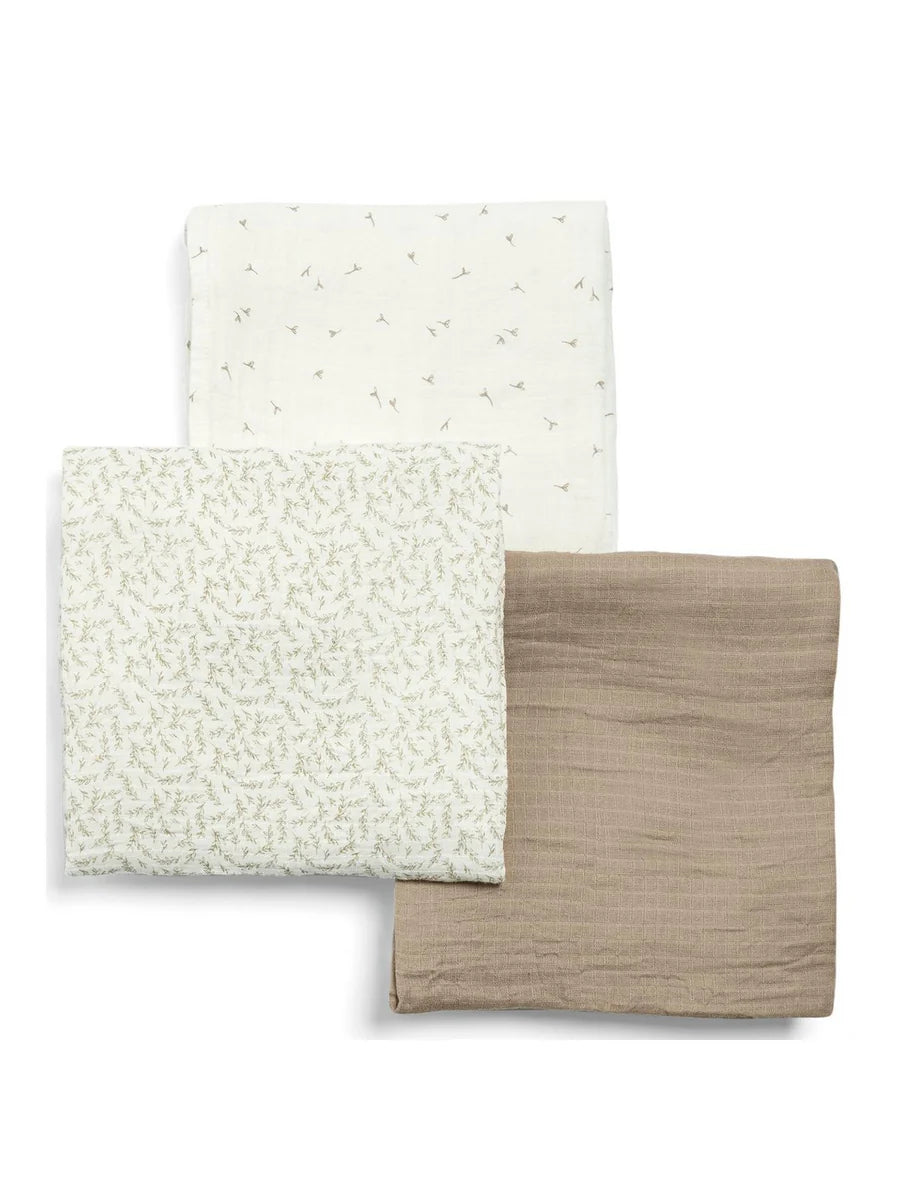 Mamas & Papas Welcome To The World Seed Large Muslin Squares Pack of 3 | Prenatal, Babies, Nusring, Cybex, Avent Muslin Squares