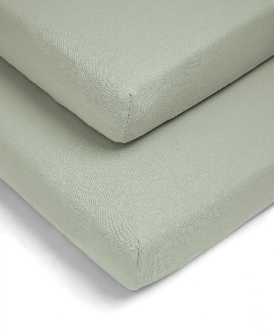 Mamas & Papas Cotton Essentials Cotbed Fitted Sheets Pack of 2 - Sage | Prenatal, Babies, Nusring, Cybex, Avent Nursery Bedding