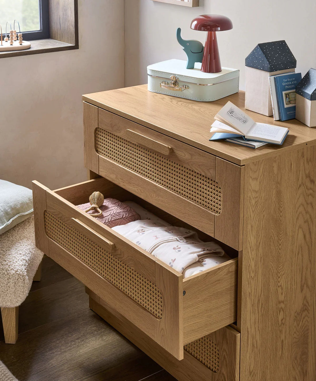 Mamas & Papas Esna Dresser Changer - Rattan Dresser