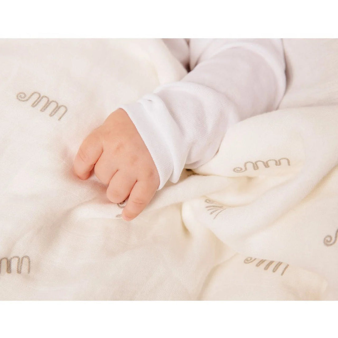 Matchstick Monkey Monkey 100% Bamboo Blanket - White mm Design | Prenatal, Babies, Nusring, Cybex, Avent Blanket