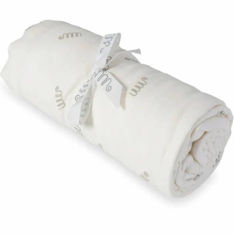 Matchstick Monkey Monkey 100% Bamboo Blanket - White mm Design | Prenatal, Babies, Nusring, Cybex, Avent Blanket