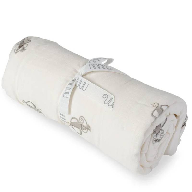 Matchstick Monkey Luxury 100% Organic Bamboo Blanket - Monkey Design | Prenatal, Babies, Nusring, Cybex, Avent Blanket