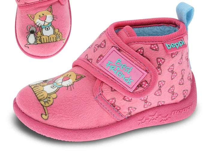 Beppi Best Friends baby slippers Pink slipper