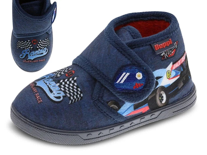 Beppi Baby slippers with Racing print Indoor Shoe
