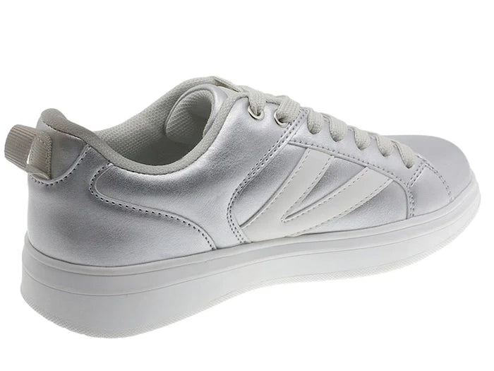Beppi Youth casual shoe in synthetic leather Silver Casual Shoe