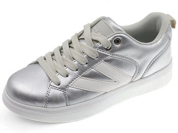 Beppi Youth casual shoe in synthetic leather Silver Casual Shoe