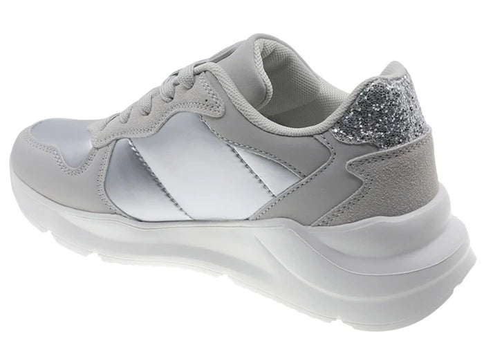 Beppi Casual shoe in synthetic leather and nylon silver Casual Shoe