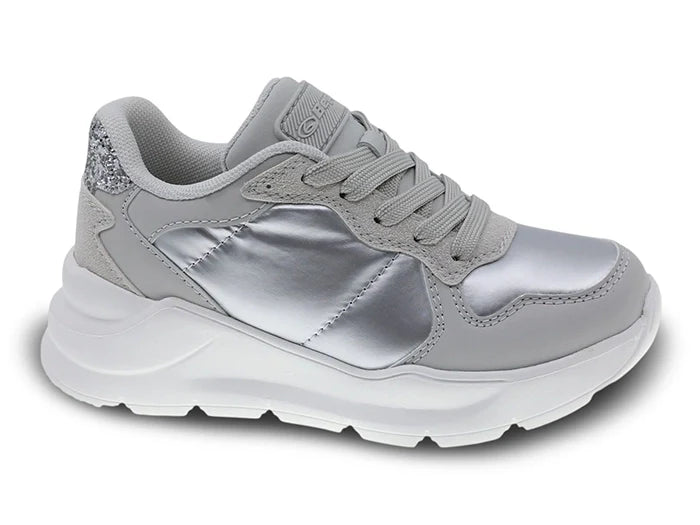 Beppi Casual shoe in synthetic leather and nylon silver Casual Shoe