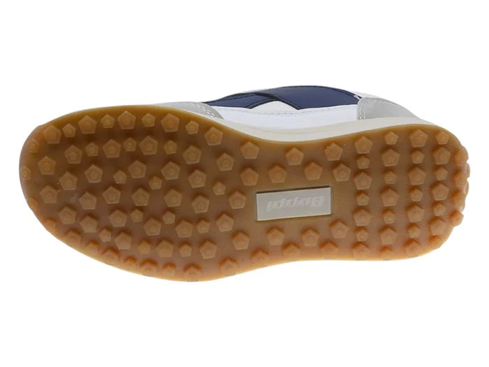 Beppi Casual shoe in synthetic leather and nylon White Navy Casual Shoe