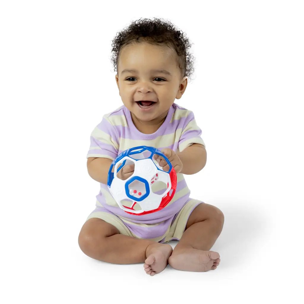 Bright Starts Grippin’ Goals Rattle Ball - Red, White, & Blue | Prenatal, Babies, Nusring, Cybex, Avent Rattle Toy