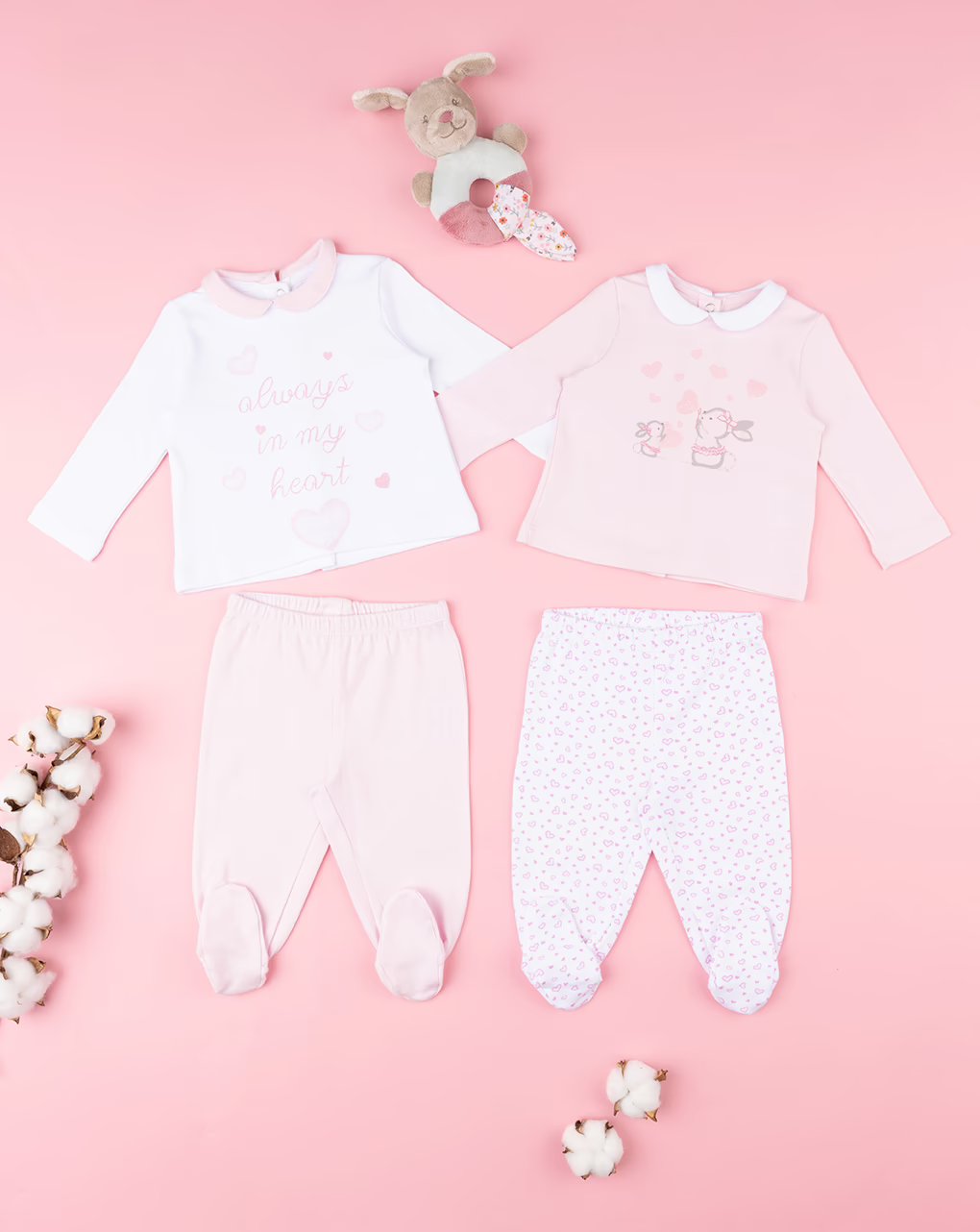 Prenatal Pack of 2 Complete Sets with Shirt and Leggings - Pink & White | Prenatal, Babies, Nusring, Cybex, Avent Legging