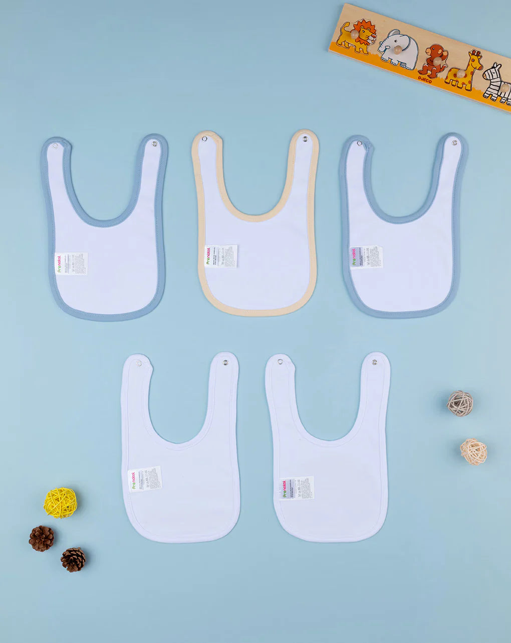 Prenatal Pack of 5 printed bibs Bib