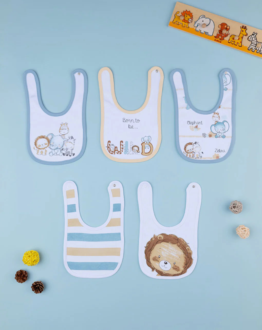 Prenatal Pack of 5 printed bibs Bib