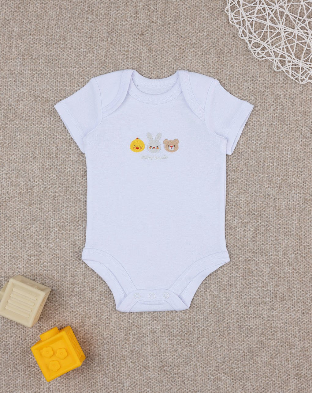 Prenatal Unisex Bodysuit with Baby Smile Embroidery - White | Prenatal, Babies, Nusring, Cybex, Avent Bodysuit