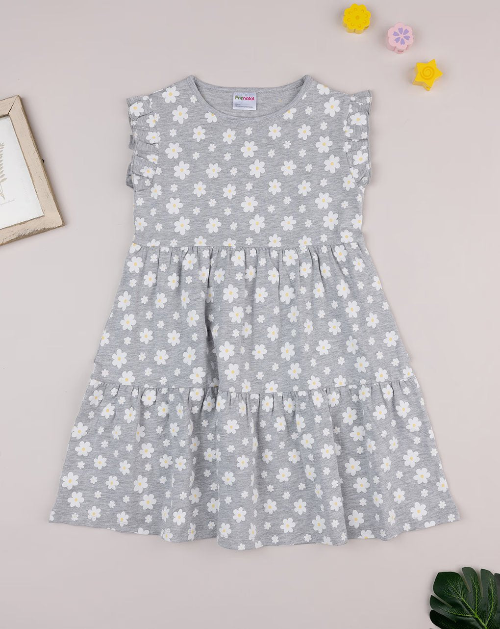 grey daisy dress Prenatal Daisy Girl Dress - Grey