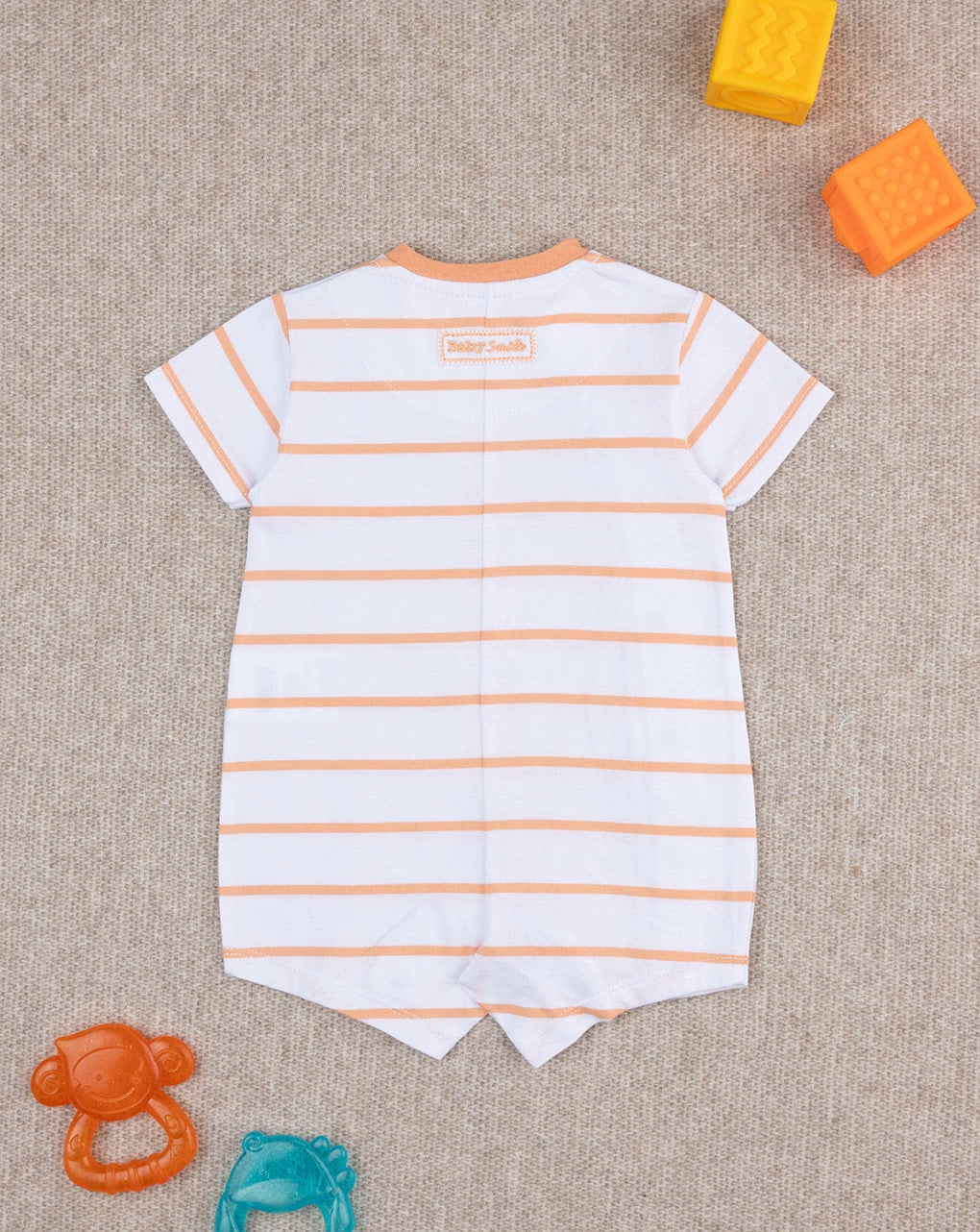 Prenatal Unisex baby smile orange Bear 1-3m Bodysuit