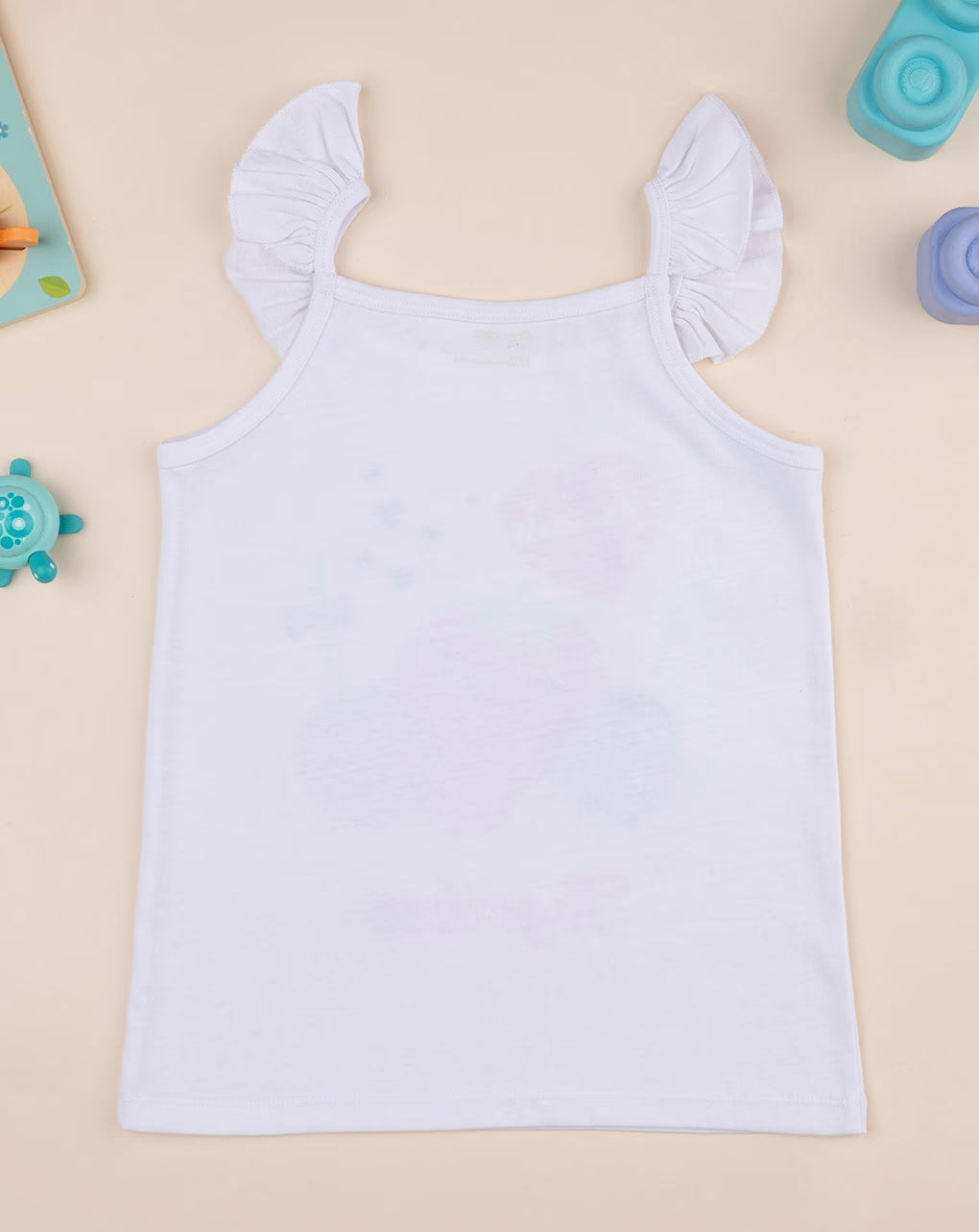 Prenatal White fruit and frill baby tank top T-shirt