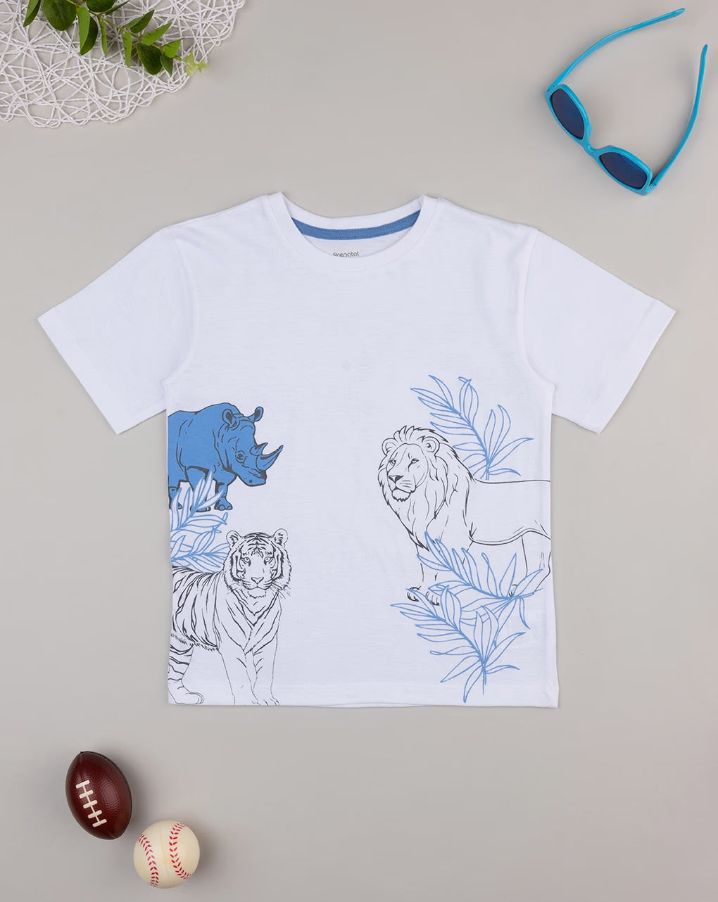 Prenatal White/savannah blue kids t-shirt T-shirt