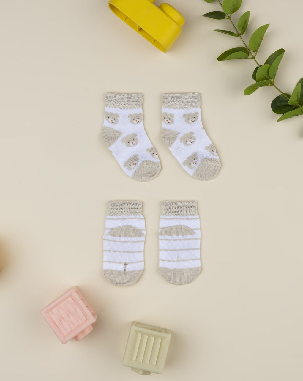 Prenatal Pack of 2 baby teddy bear socks Sock